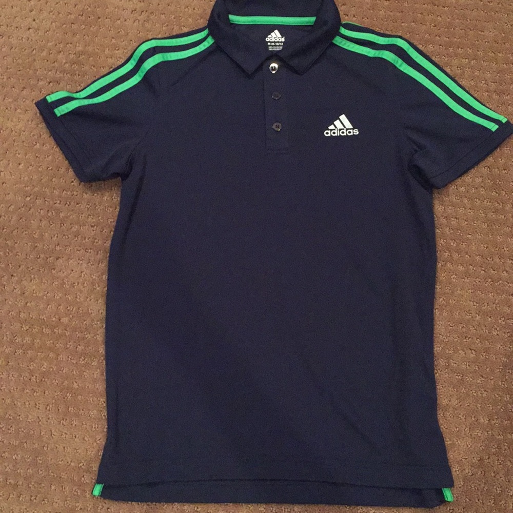 Adidas shirt, three buttons w/collar